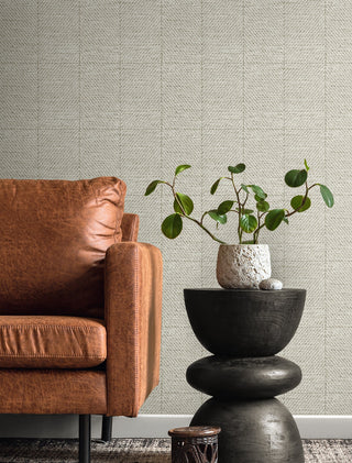 California Coastal Riviera Faux Tweed Stripe Unpasted Wallpaper