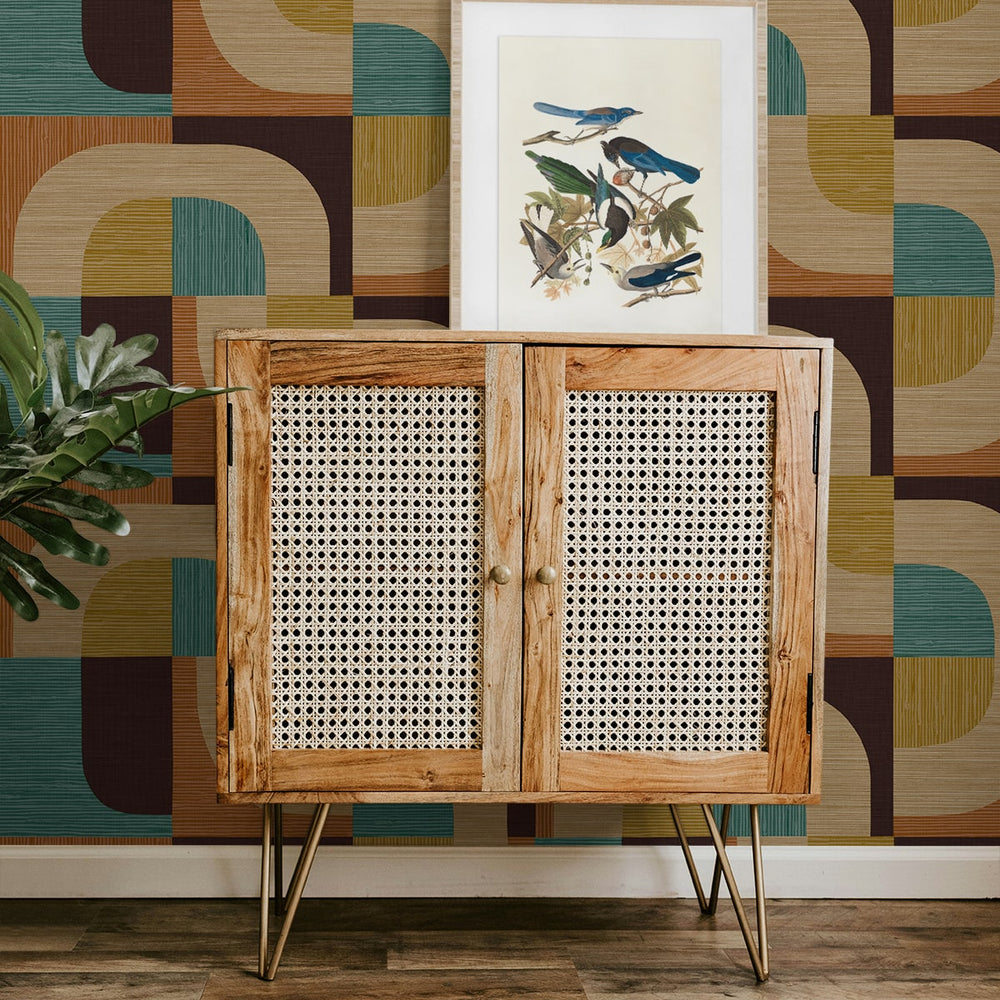 
                  
                    CP90106 geometric textured vinyl wallpaper entryway from the A Lot More Textures collection by Seabrook Designs
                  
                