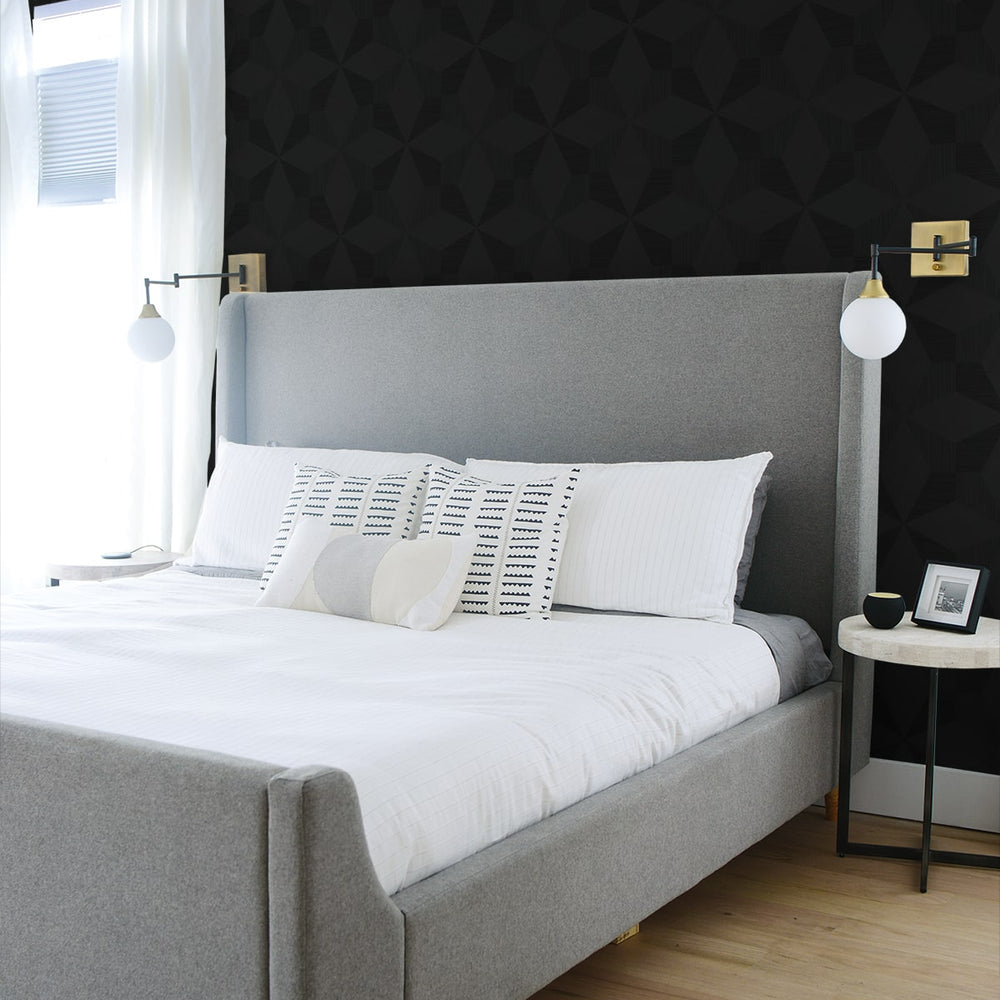 
                  
                    CP90510 geometric textured vinyl wallpaper bedroom from Seabrook Designs
                  
                