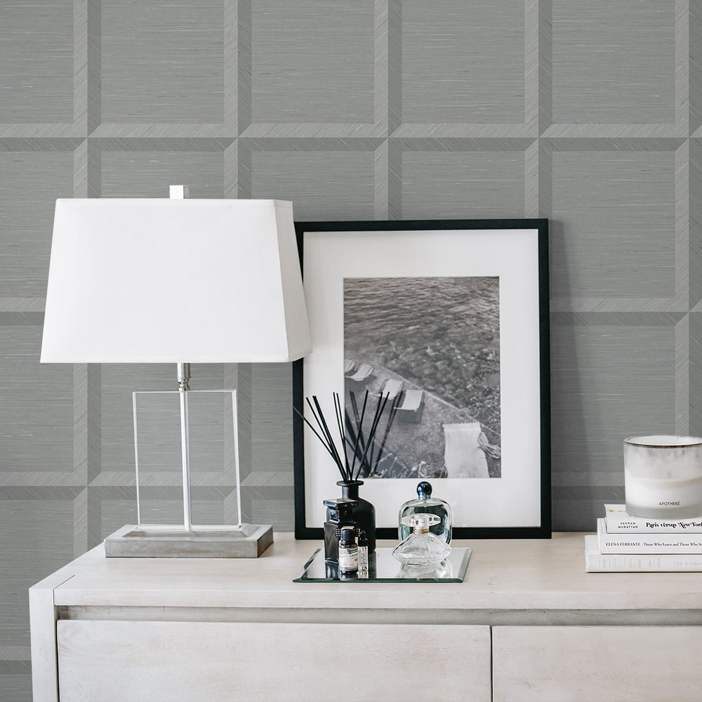 
                  
                    CP90810 geometric textured vinyl unpasted wallpaper decor from the A Lot More Textures collection by Seabrook Designs
                  
                