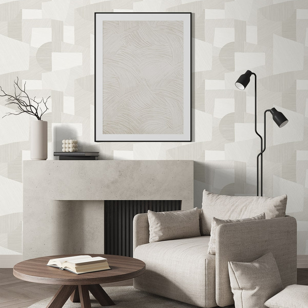 
                  
                    CP91005 geometric textured vinyl unpasted wallpaper living room from the A Lot More Textures collection by Seabrook Designs
                  
                