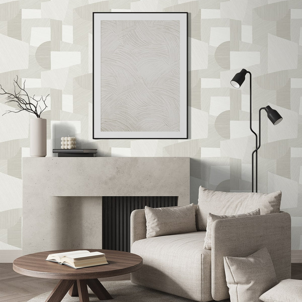 
                  
                    CP91010 geometric textured vinyl unpasted wallpaper living room from the A Lot More Textures collection by Seabrook Designs
                  
                