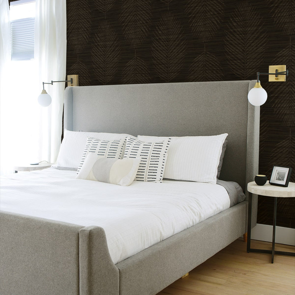 
                  
                    CP91106 palm leaf textured vinyl wallpaper bedroom from the A Lot More Textures collection by Seabrook Designs
                  
                