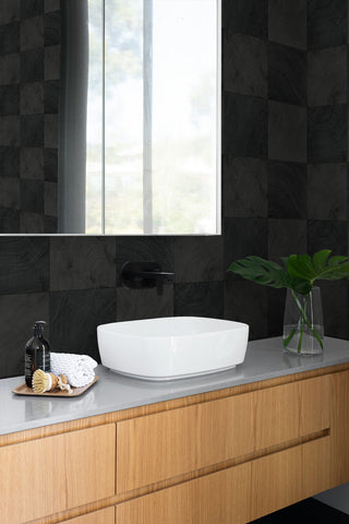 CP91910 faux wood embossed vinyl textured wallpaper bathroom from the A Lot More Textures collection by Seabrook Designs
