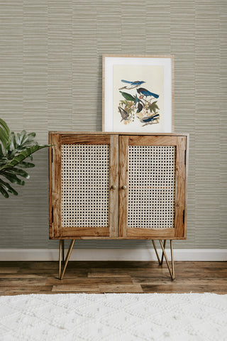 CP92007 faux grass stripe textured vinyl wallpaper entryway from the A Lot More Textures collection by Seabrook Designs