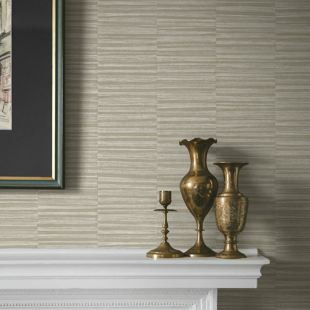 
                  
                    CP92007 faux grass stripe textured vinyl wallpaper fireplace from the A Lot More Textures collection by Seabrook Designs
                  
                