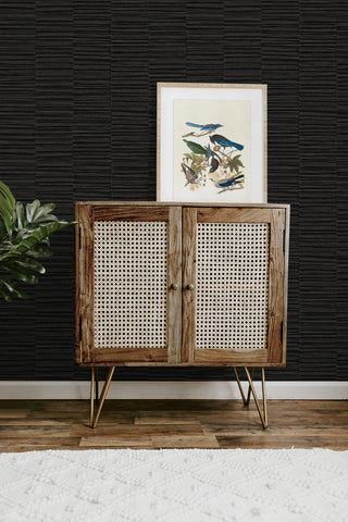 CP92010 faux grass stripe textured vinyl wallpaper entry table from the A Lot More Textures collection by Seabrook Designs