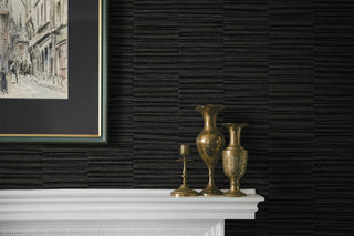 CP92010 faux grass stripe textured vinyl wallpaper fireplace mantle from the A Lot More Textures collection by Seabrook Designs