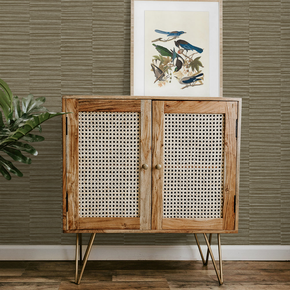 
                  
                    CP92017 faux grass stripe textured vinyl wallpaper credenza from the A Lot More Textures collection by Seabrook Designs
                  
                