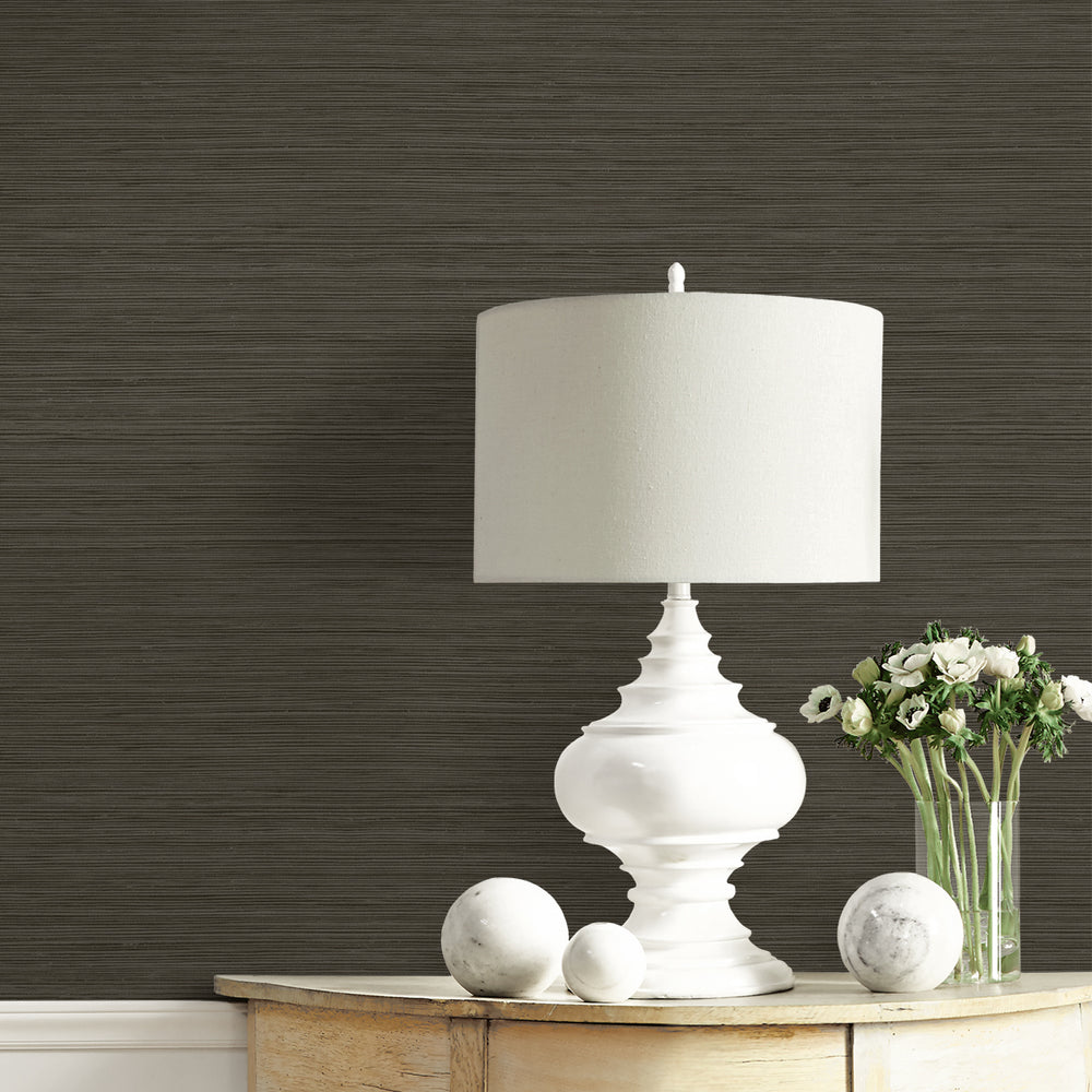 
                  
                    CP92106 faux grasscloth textured vinyl wallpaper entry table from the A Lot More Textures collection by Seabrook Designs
                  
                