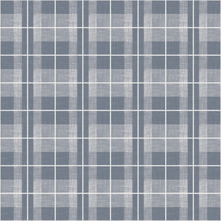 blue plaid peel and stick wallpaper from Say Decor