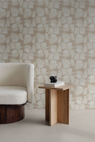 Cornelia blush Floral Peel and Stick Wallpaper living room from Say Decor