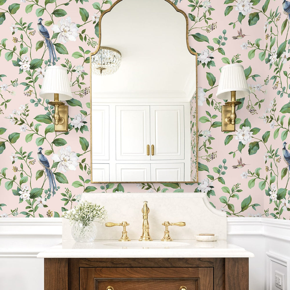 
                  
                    DB20801 chinoiserie peel and stick wallpaper bathroom from Daisy Bennett Designs
                  
                