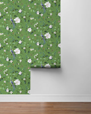 DB20804 chinoiserie peel and stick wallpaper roll from Daisy Bennett Designs