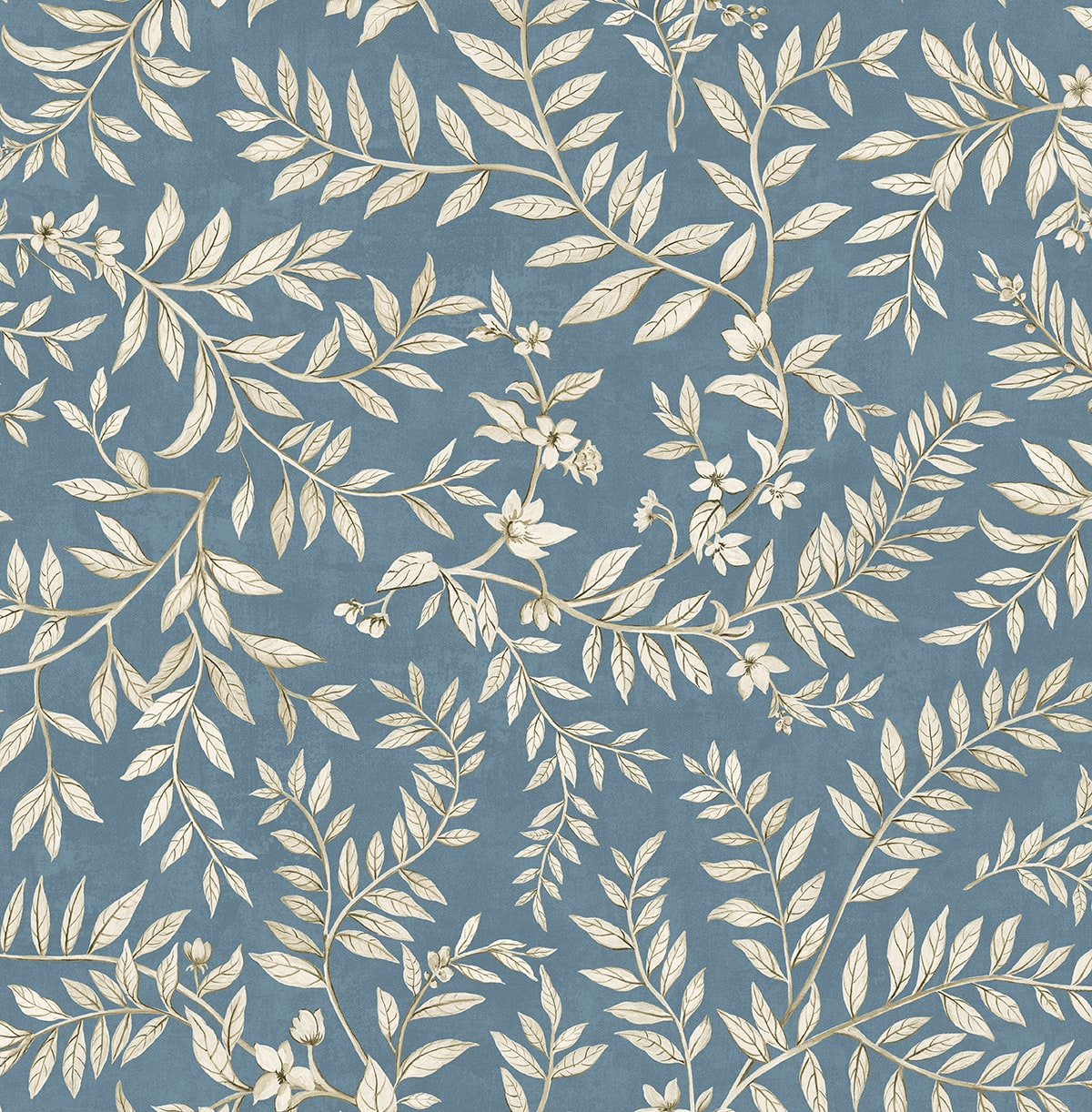 DB20902 Vining Leaf Trail Premium Matte Non-Woven Peel and Stick Wallpaper from Say Decor
