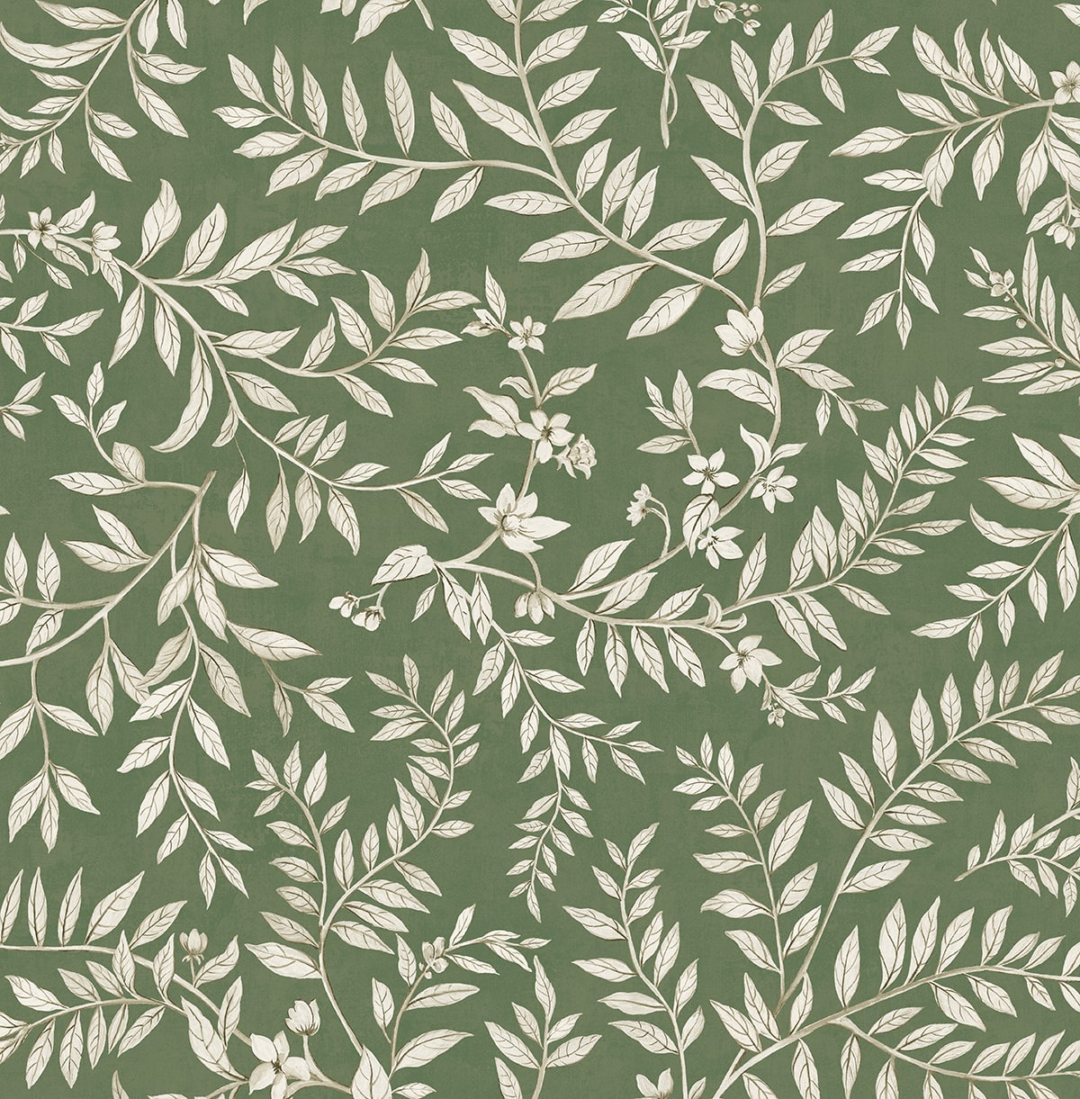 DB20904 Vining Leaf Trail Premium Matte Non-Woven Peel and Stick Wallpaper from Say Decor