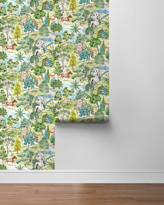 Mystical Garden Premium Matte Non-Woven Peel and Stick Wallpaper roll at Say Decor