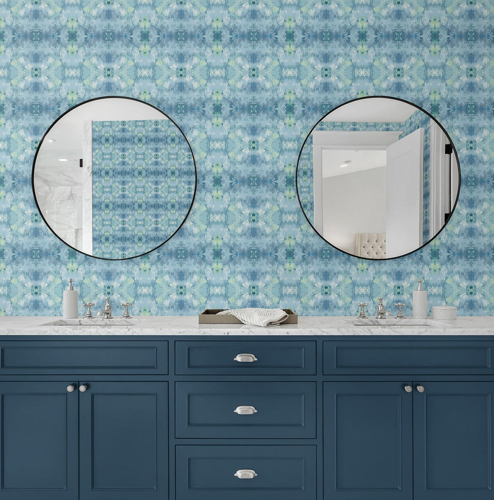 DBW1000 Kaleidoscope wallpaper bathroom from Daisy Bennett Designs