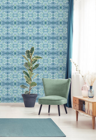 DBW1000 Kaleidoscope wallpaper living room from Daisy Bennett Designs