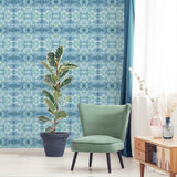 DBW1000 Kaleidoscope wallpaper living room from Daisy Bennett Designs