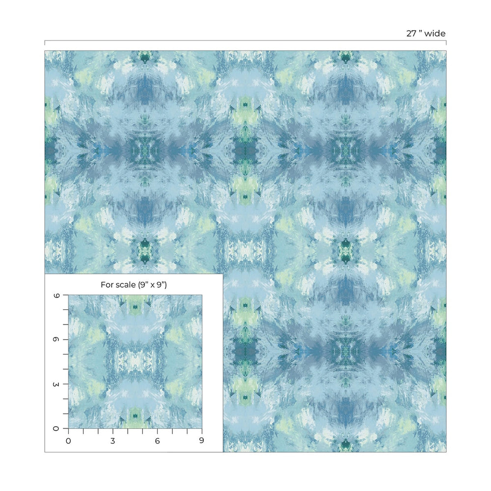 DBW1000 Kaleidoscope wallpaper scale from Daisy Bennett Designs