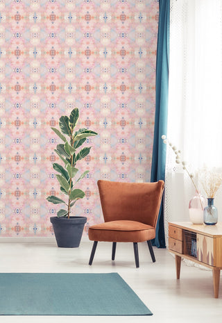 DBW1003 Kaleidoscope wallpaper living room from Daisy Bennett Designs