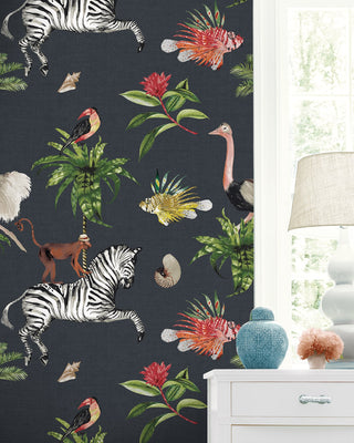 DBW2000 Merry Go Round animal unpasted wallpaper decor from the West Boulevard collection by Daisy Bennett Designs