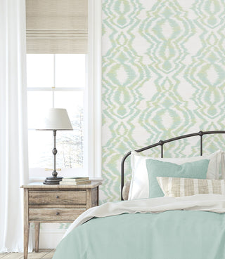DBW8001 Moirella geometric wallpaper bedroom from Daisy Bennett Designs