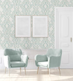 DBW8002 Moirella geometric wallpaper entryway from Daisy Bennett Designs