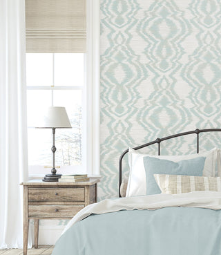 DBW8002 Moirella geometric wallpaper bedroom from Daisy Bennett Designs
