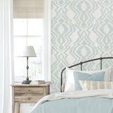 DBW8002 Moirella geometric wallpaper bedroom from Daisy Bennett Designs