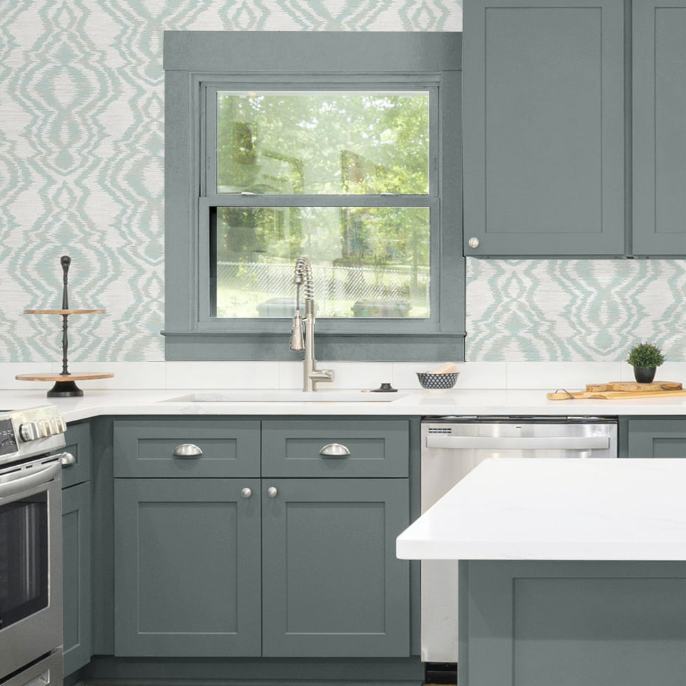 
                  
                    DBW8002 Moirella geometric wallpaper kitchen from Daisy Bennett Designs
                  
                