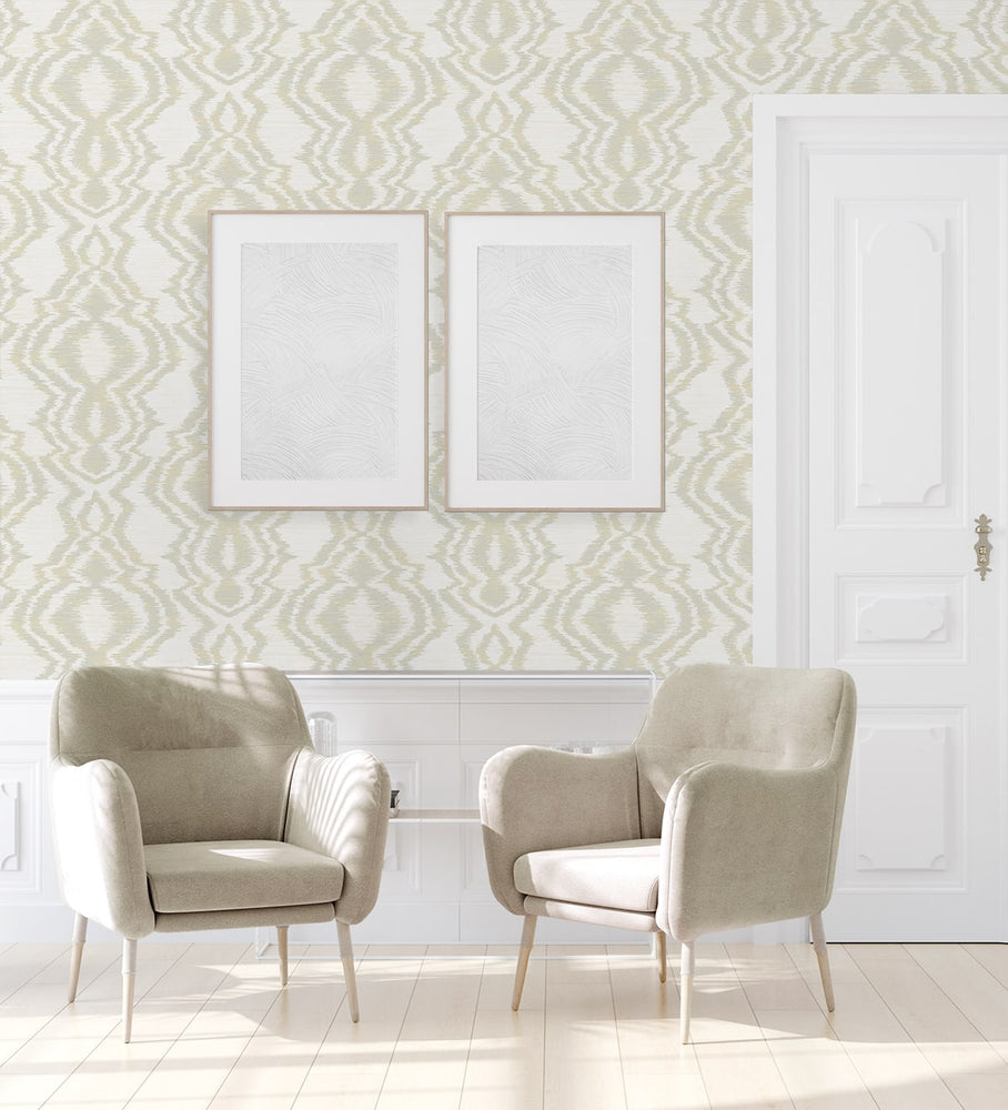 DBW8004 Moirella geometric wallpaper entryway from Daisy Bennett Designs