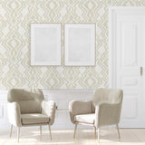 DBW8004 Moirella geometric wallpaper entryway from Daisy Bennett Designs