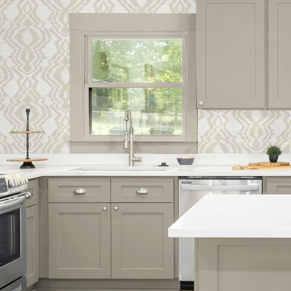 
                  
                    DBW8004 Moirella geometric wallpaper kitchen from Daisy Bennett Designs
                  
                