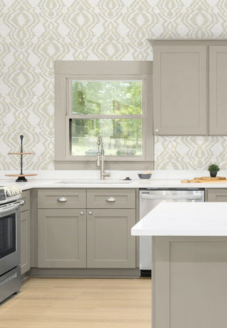 DBW8004 Moirella geometric wallpaper kitchen from Daisy Bennett Designs