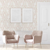 DBW8006 Moirella geometric wallpaper entryway from Daisy Bennett Designs