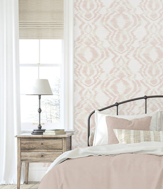 DBW8006 Moirella geometric wallpaper bedroom from Daisy Bennett Designs