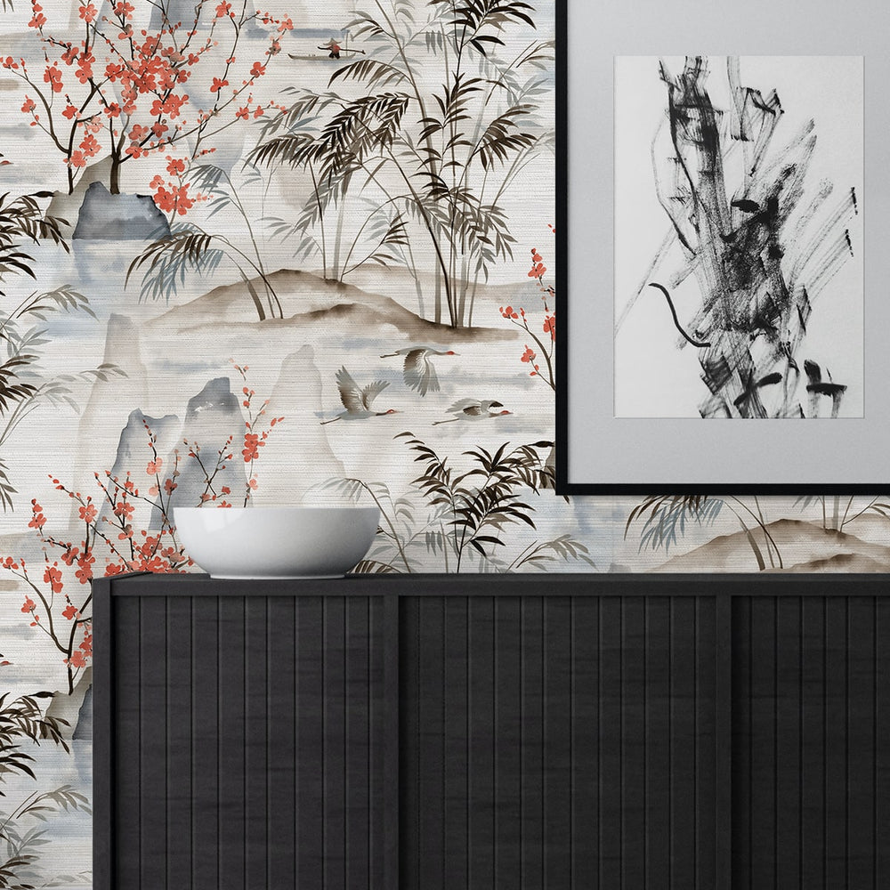 
                  
                    DG21201 sisal grasscloth wallpaper entryway floral botanical from Seabrook Designs
                  
                