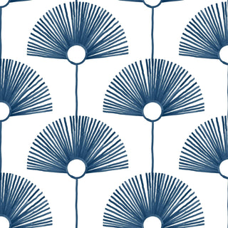 Mitchell Black Deco Fan Wallpaper Indigo at Say Decor