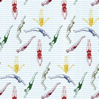 Mitchell Black Divers Illustration Wallpaper Primary at Say Decor