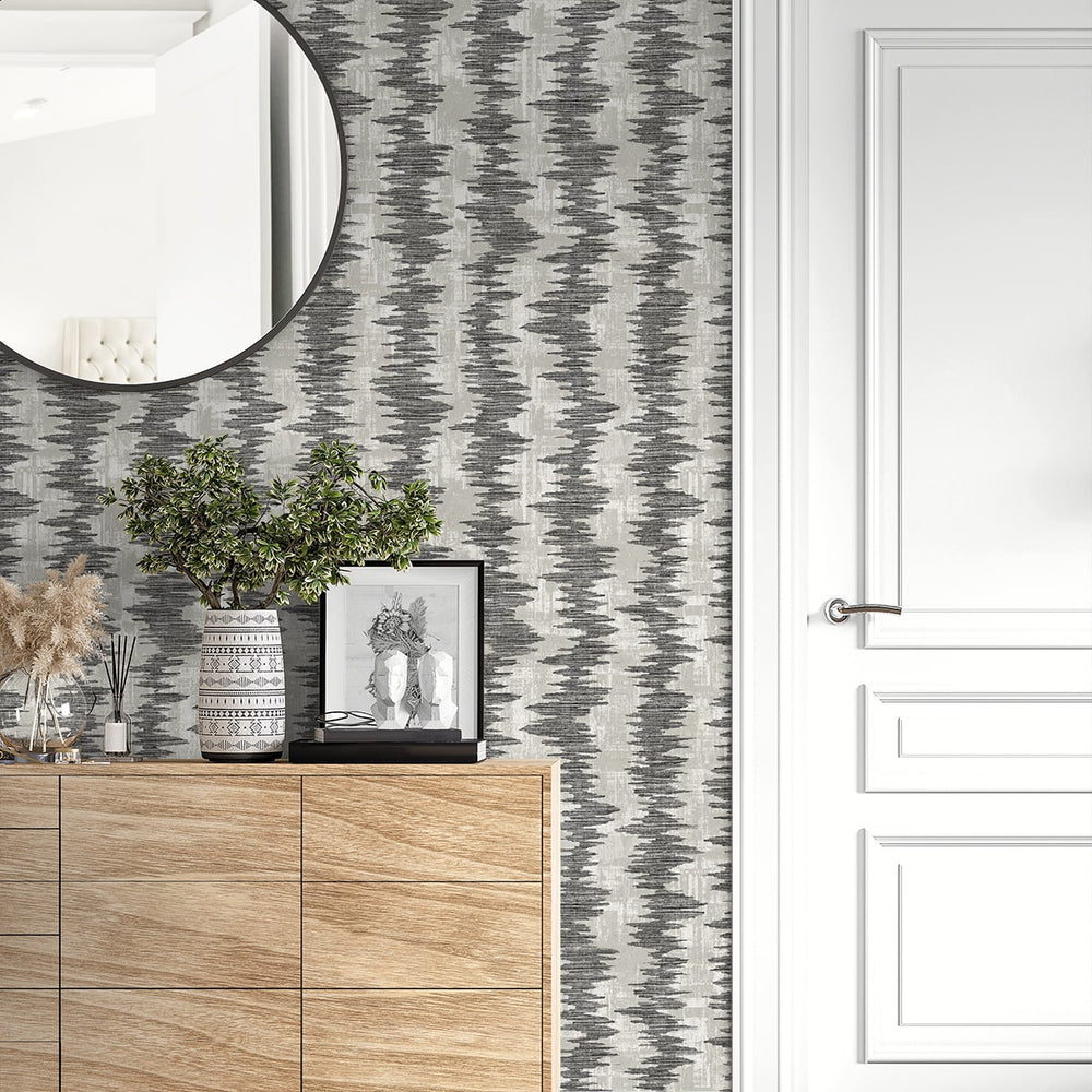EL20200 striped wallpaper entryway abstract nonwoven from the Neutral Elements collection by Seabrook Designs