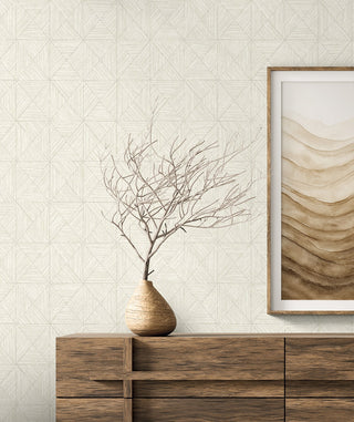 EL20500 geometric wallpaper decor nonwoven from the Neutral Elements collection by Seabrook Designs