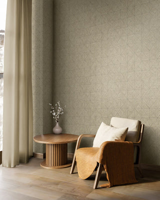 EL20507 geometric wallpaper family room nonwoven from the Neutral Elements collection by Seabrook Designs