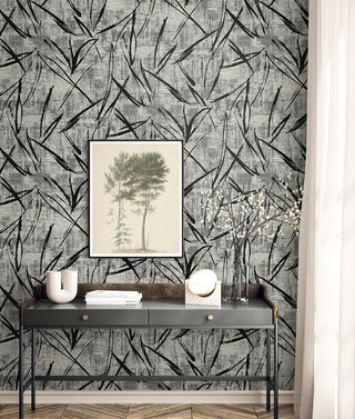 EL20900 Neutral Elements Luneth Abstract Unpasted Wallpaper Entryway from Say Decor
