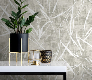 EL20908 Neutral Elements Luneth Abstract Unpasted Wallpaper Table from Say Decor