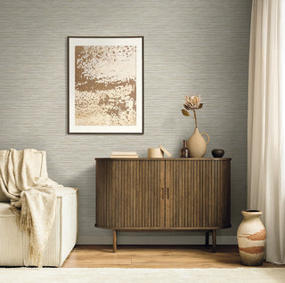 EN40008 Natural Grass Textures Savanna Faux Grasscloth Unpasted Wallpaper Living Room at Say Decor