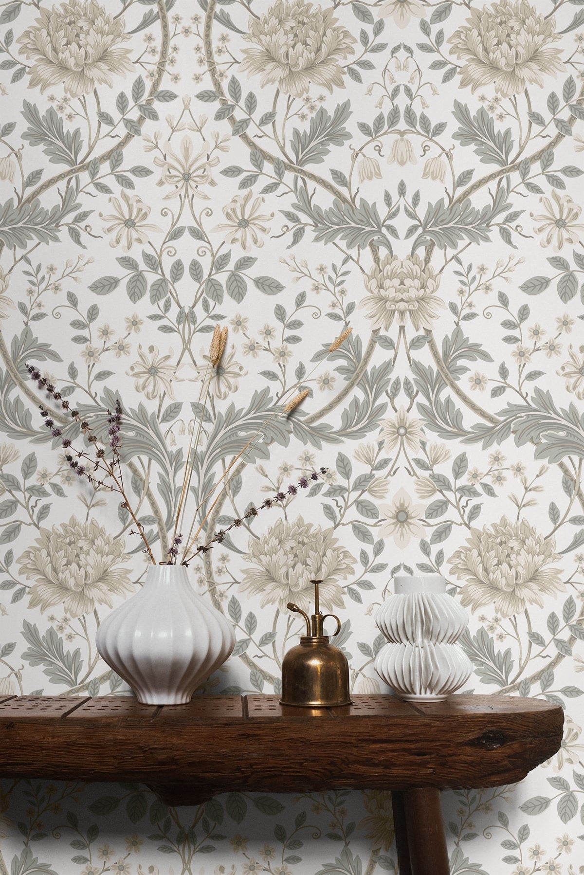 Honeysuckle Floral Vintage Prepasted Wallpaper – Say Decor LLC