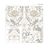 EP10000 vintage floral prepasted wallpaper scale from Seabrook Designs