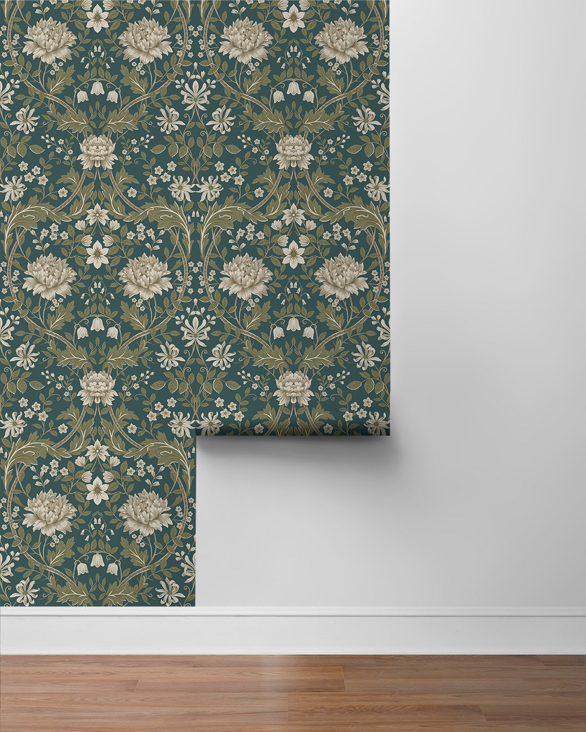 Honeysuckle Floral Vintage Prepasted Wallpaper – Say Decor LLC